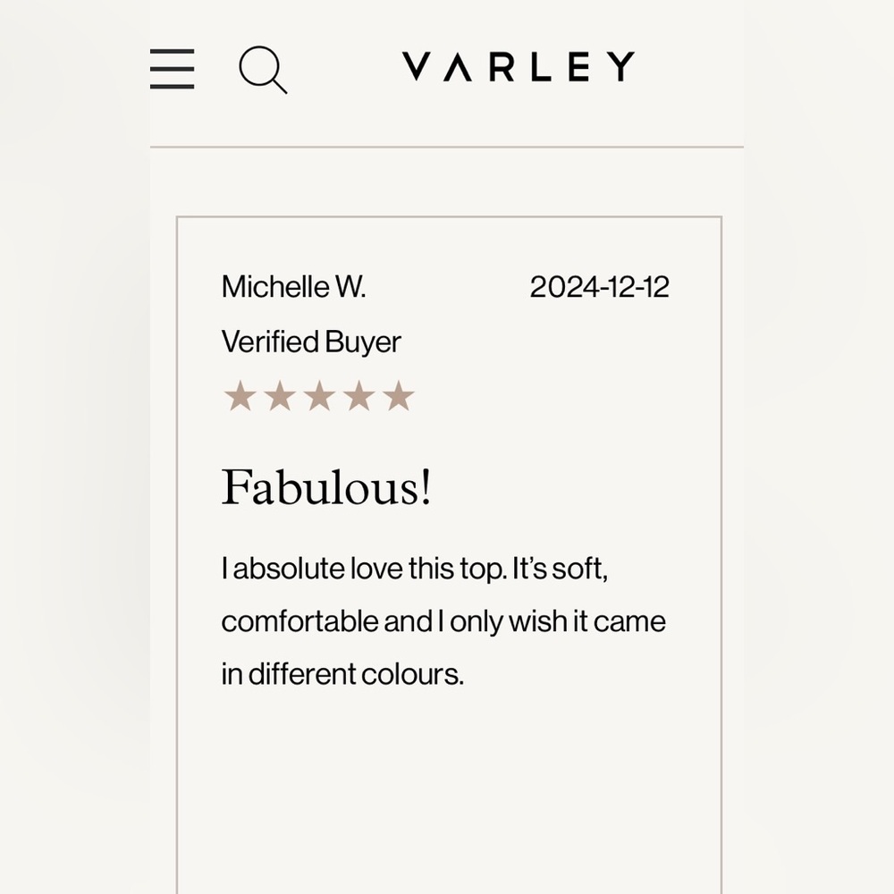 NWT Size L - Varley Double soft Oakdale Sweatshirt Ivory (NWT $180) - Picture 15 of 16